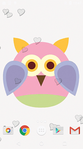 Як виглядають живі шпалери Cute owl by Free Wallpapers and Backgrounds.