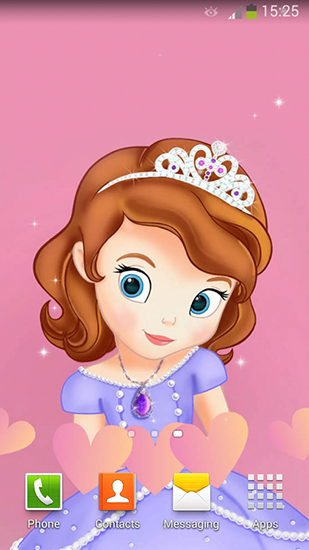 Écrans de Cute princess pour tablette et téléphone Android.