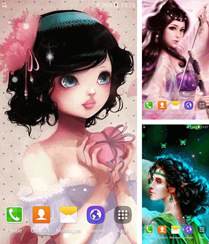 Kostenloses Android-Live Wallpaper Süße Prinzessin. Vollversion der Android-apk-App Cute princess by Free Wallpapers and Backgrounds für Tablets und Telefone.