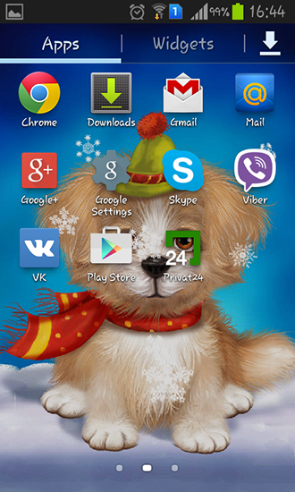 Fondos de pantalla animados a Cute puppy para Android. Descarga gratuita fondos de pantalla animados Cachorro lindo.
