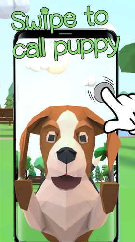 Papeis de parede animados Filhote fofo 3D para Android. Papeis de parede animados Cute puppy 3D para download gratuito.