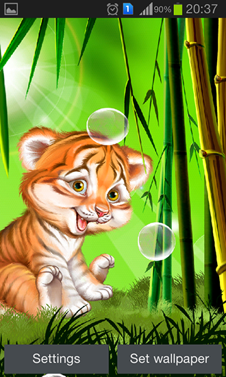 Screenshots do Folhote de tigre bonito para tablet e celular Android.