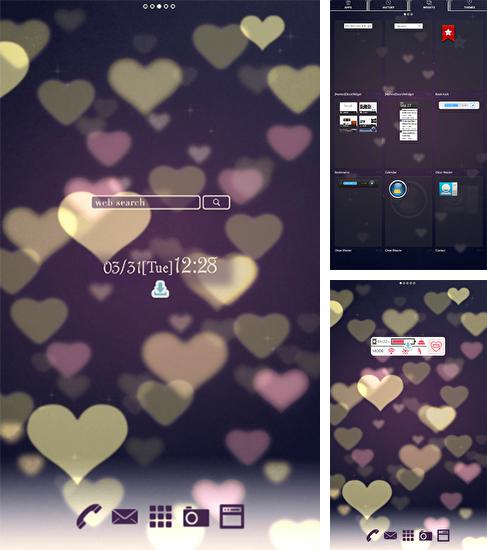 Cute wallpaper. Bokeh hearts - бесплатно скачать живые обои на Андроид телефон или планшет.