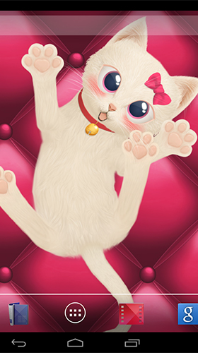 Screenshots do Gato dançando para tablet e celular Android.