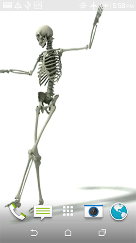 Télécharger le fond d'écran animé gratuit Squelette dansant. Obtenir la version complète app apk Android Dancing skeleton pour tablette et téléphone.