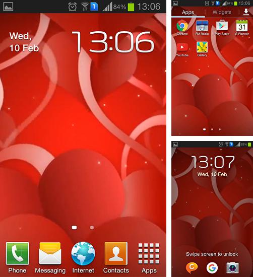 Додатково до живої шпалери Бійцівська рибка для Android телефонів та планшетів, Ви можете також безкоштовно скачати Day of love.