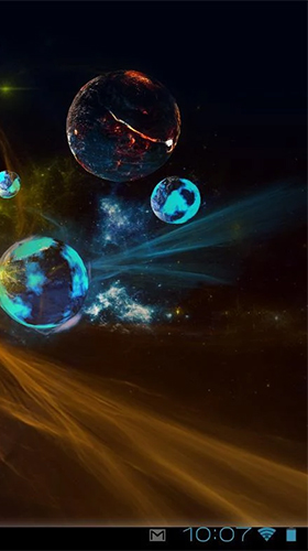 Screenshots of the Deep space 3D for Android tablet, phone.