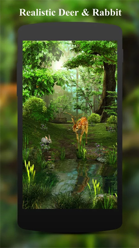 Deer and nature 3D für Android spielen. Live Wallpaper Hirsch und Natur 3D kostenloser Download.
