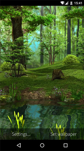 Deer and nature 3D - скриншоты живых обоев для Android.