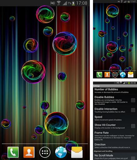 Download live wallpaper Deluxe bubble for Android. Get full version of Android apk livewallpaper Deluxe bubble for tablet and phone.