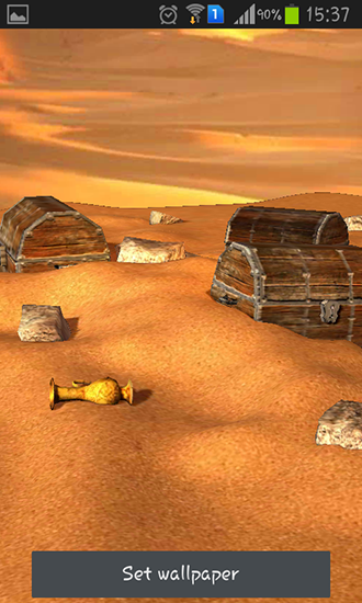 Desert treasure für Android spielen. Live Wallpaper Wüstenschatz kostenloser Download.