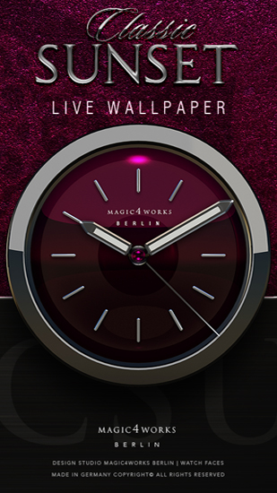 Designer Clock für Android spielen. Live Wallpaper Designer-Uhr kostenloser Download.