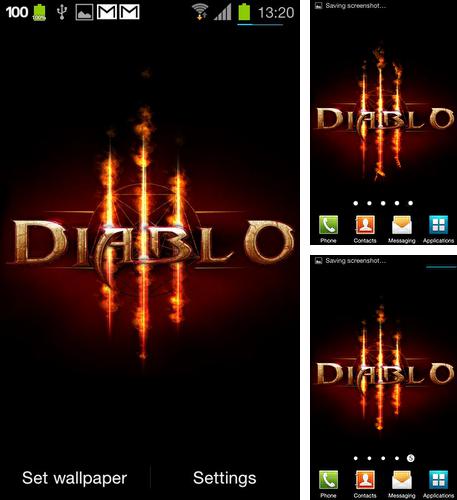 Kostenloses Android-Live Wallpaper Diablo 3: Feuer. Vollversion der Android-apk-App Diablo 3: Fire für Tablets und Telefone.