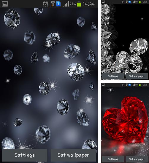 Zusätzlich zum Live Wallpaper Asteroiden 3D für Android Mobiltelefone und Tablets, können Sie auch Diamonds, Diamanten kostenlos herunterladen.