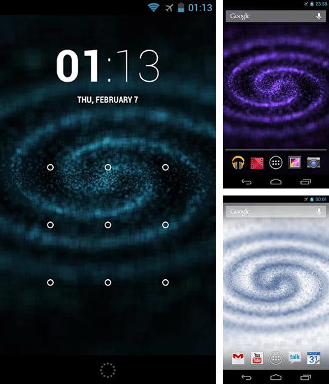 En plus du fond d'écran Les galaxies lointaines deluxe.  pour téléphones et tablettes Android, vous pouvez aussi télécharger gratuitement Galaxie numérique , Digital galaxy.