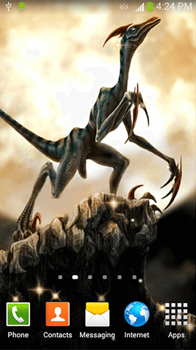Capturas de pantalla de Dinosaurs by Dream World HD Live Wallpapers para tabletas y teléfonos Android.