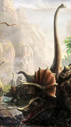 Android 用HQ オーサム・ライブ・ウォールペーパー: 恐竜をプレイします。ゲームDinosaurs by HQ Awesome Live Wallpaperの無料ダウンロード。
