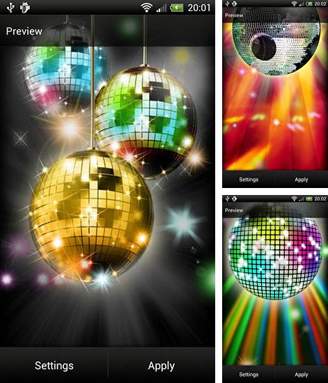 In addition to live wallpaper Colibri for Android phones and tablets, you can also download Disco Ball for free.