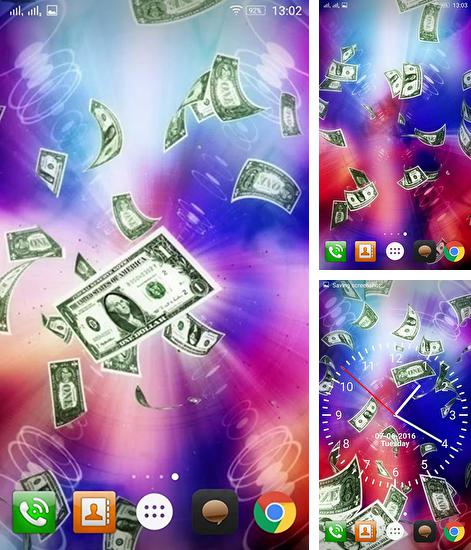 Kostenloses Android-Live Wallpaper Dollar Tornado. Vollversion der Android-apk-App Dollar tornado für Tablets und Telefone.