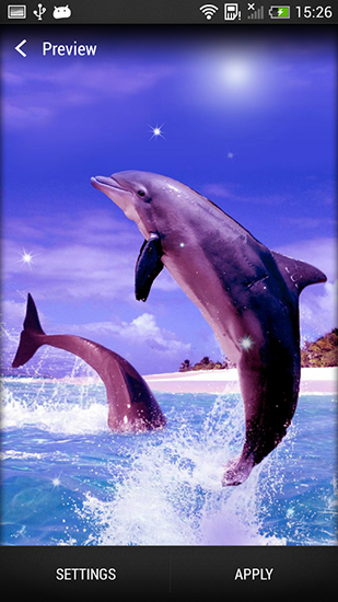 Dolphin - безкоштовно скачати живі шпалери на Андроїд телефон або планшет.