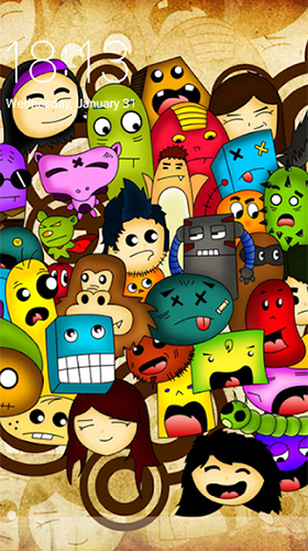 Screenshots of the Doodle art for Android tablet, phone.