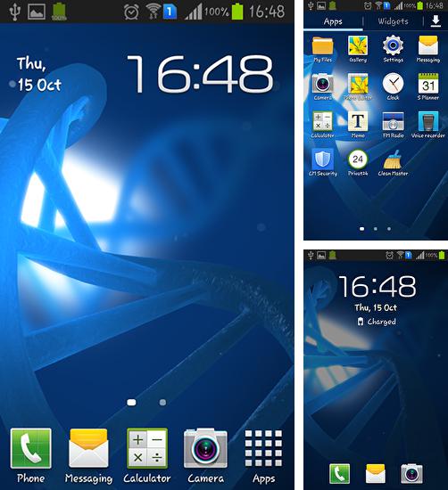 Kostenloses Android-Live Wallpaper Doppel Helix. Vollversion der Android-apk-App Double helix für Tablets und Telefone.