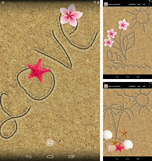 Zusätzlich zum Live Wallpaper Vivo für Android Mobiltelefone und Tablets, können Sie auch Draw in sand, Zeichnen im Sand kostenlos herunterladen.