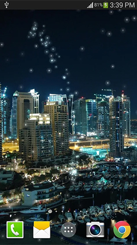 Capturas de pantalla de Dubai night by live wallpaper HongKong para tabletas y teléfonos Android.