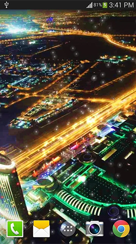 Capturas de pantalla de Dubai night by live wallpaper HongKong para tabletas y teléfonos Android.