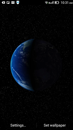Écrans de Dynamic Earth pour tablette et téléphone Android.