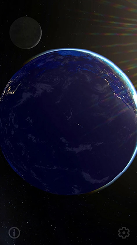 Papeis de parede animados Terra e Lua 3D para Android. Papeis de parede animados Earth and Moon 3D para download gratuito.