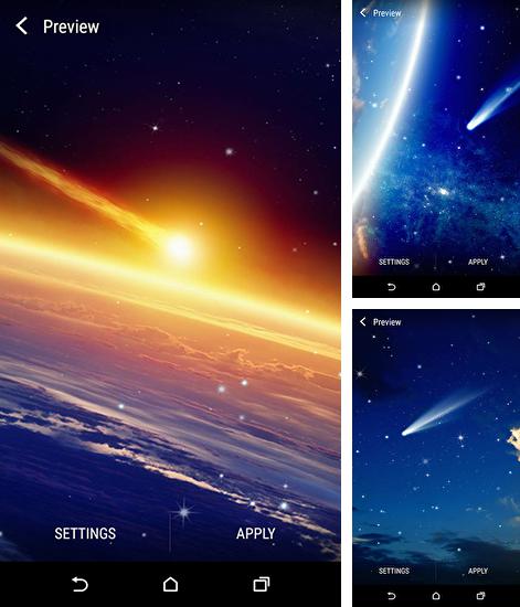 Descarga gratuita fondos de pantalla animados Tierra y cosmos  para Android. Consigue la versión completa de la aplicación apk de Earth and space para tabletas y teléfonos Android.