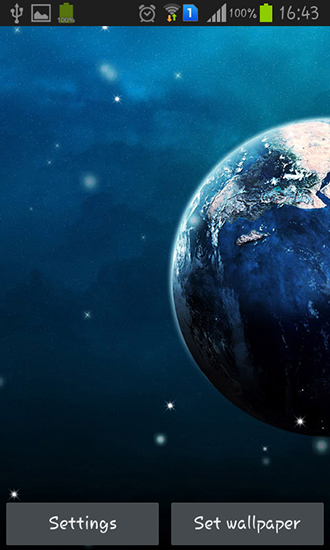 Fondos de pantalla animados a Earth from Moon para Android. Descarga gratuita fondos de pantalla animados Vista de la Tierra desde la Luna .