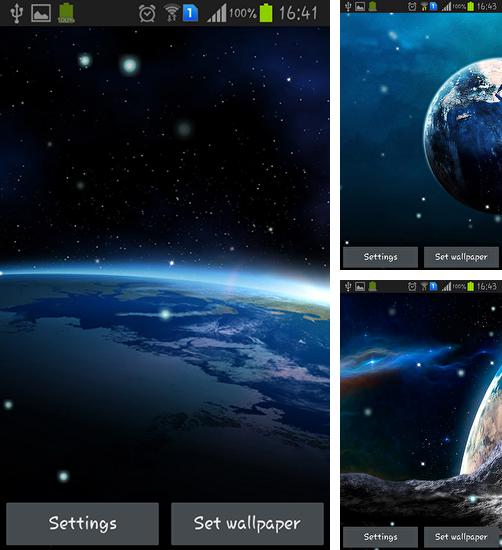Kostenloses Android-Live Wallpaper Die Erde vom Mond. Vollversion der Android-apk-App Earth from Moon für Tablets und Telefone.