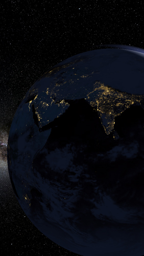 Fondos de pantalla animados a Earth Planet 3D para Android. Descarga gratuita fondos de pantalla animados Planeta Tierra 3D.