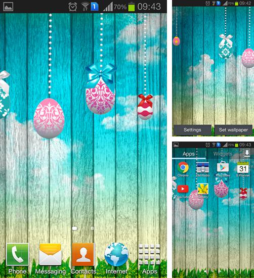 Además de fondo de pantalla animados La luz del láser verde para teléfonos y tabletas Android, también puedes descargarte gratis Easter by Brogent technologies.