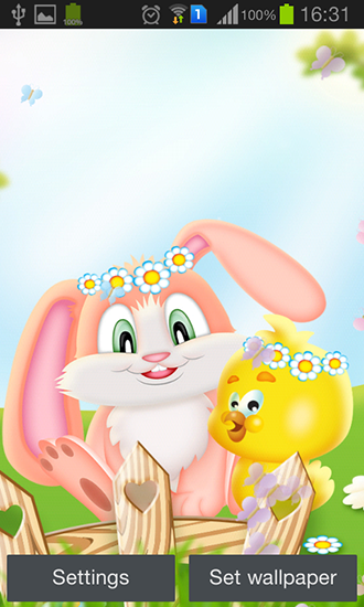 Easter by My cute apps für Android spielen. Live Wallpaper Ostern kostenloser Download.