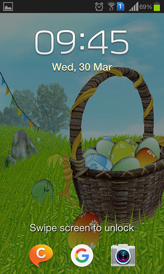 Screenshots of the Easter: Meadow for Android tablet, phone.