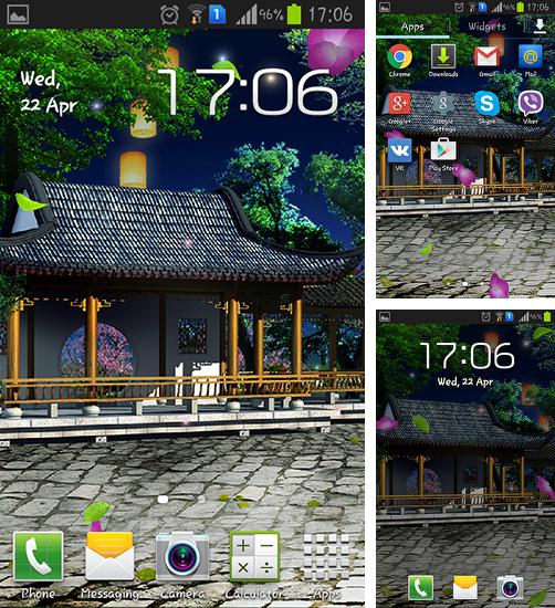 Kostenloses Android-Live Wallpaper Östlicher Garten. Vollversion der Android-apk-App Eastern garden für Tablets und Telefone.