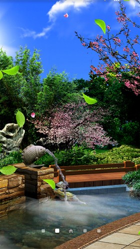 Papeis de parede animados Jardim oriental para Android. Papeis de parede animados Eastern garden by Amax LWPS para download gratuito.