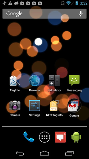 Screenshots of the Electric bubble for Android tablet, phone.
