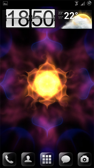 Screenshots of the Electric mandala for Android tablet, phone.