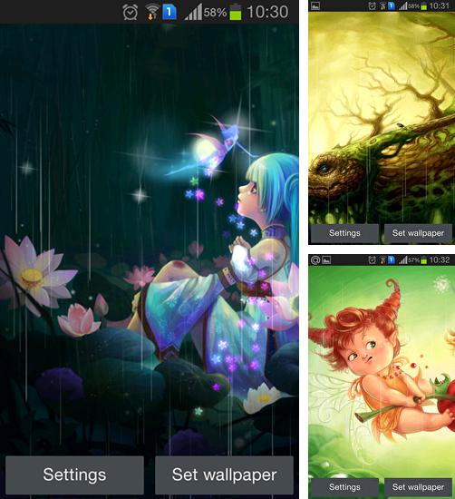 Kostenloses Android-Live Wallpaper Elfenwelt. Vollversion der Android-apk-App Elf world für Tablets und Telefone.