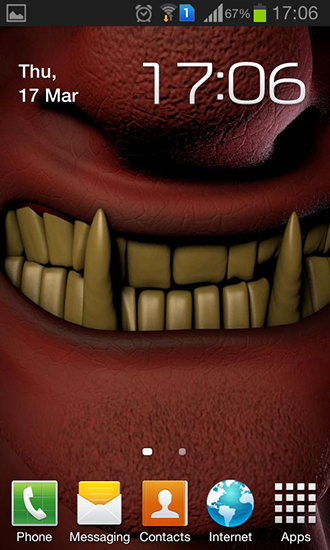 Écrans de Evil teeth pour tablette et téléphone Android.