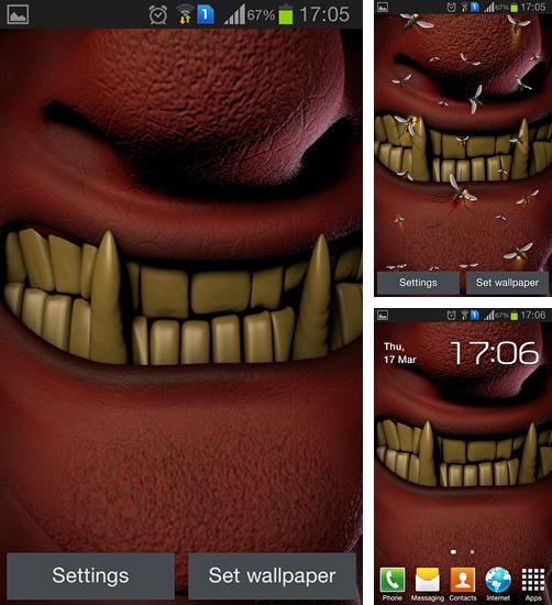 Kostenloses Android-Live Wallpaper Teuflische Zähne. Vollversion der Android-apk-App Evil teeth für Tablets und Telefone.