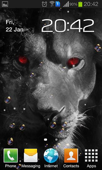 Fondos de pantalla animados a Eyes lion para Android. Descarga gratuita fondos de pantalla animados Ojos del león .