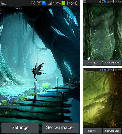 Zusätzlich zum Live Wallpaper Chamäleon 3D für Android Mobiltelefone und Tablets, können Sie auch Fairy forest by Iroish, Feenwald kostenlos herunterladen.