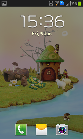 Écrans de Fairy house pour tablette et téléphone Android.