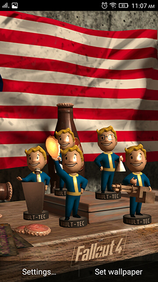 Fondos de pantalla animados a Fallout 4 para Android. Descarga gratuita fondos de pantalla animados Polvillo radiactivo 4.