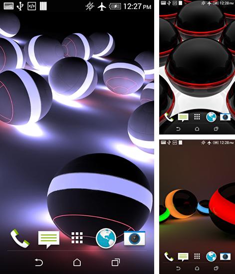 Kostenloses Android-Live Wallpaper Fantastische Bälle. Vollversion der Android-apk-App Fantastic balls für Tablets und Telefone.